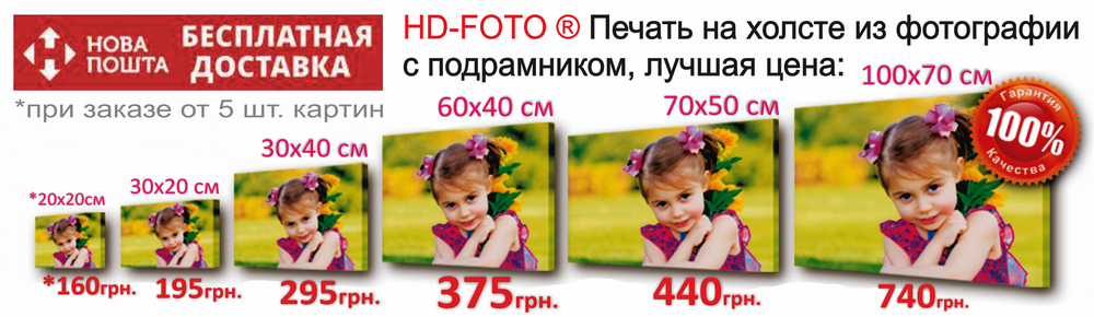 Печать фото на холсте недорого, печать картин на холсте цена дешевле